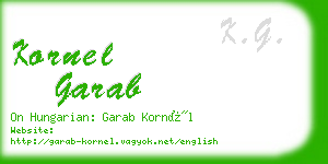 kornel garab business card